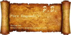 Porr Dagomér névjegykártya